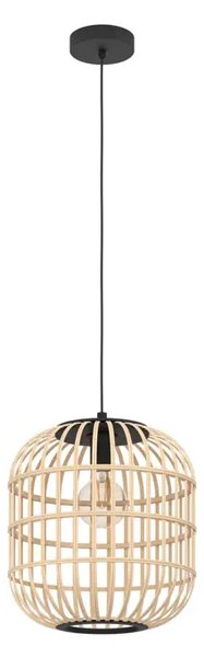 VISILICA 1xE27 CRNA/NATUR DRVO BORDESLEY 43216