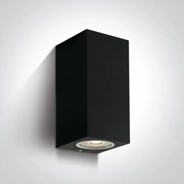 ZIDNA SVJETILJKA 2XGU-10/7W IP65 CRNA 100x77x70mm DM67426A/B