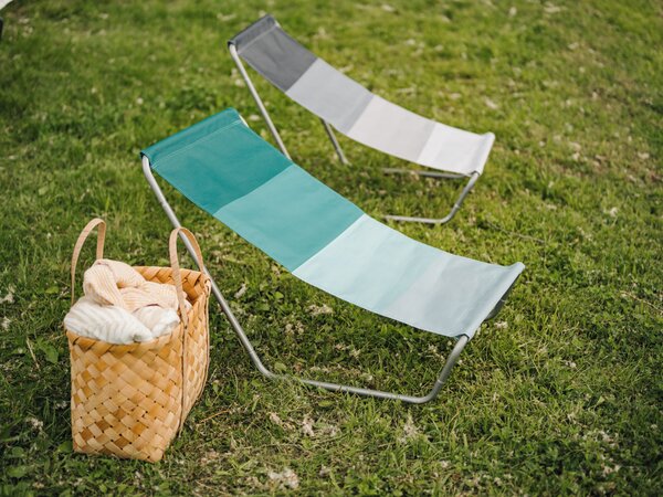 Sklopiva ležaljka za plažu SAND, sive pruge