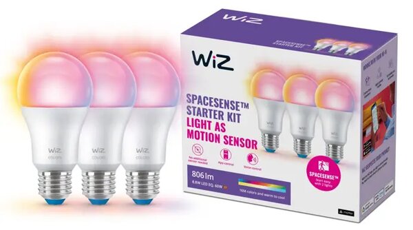 WIZ ŽARULJA WI-FI BLE 60W A60 E27 822-65 RGB 3CT/6 8720169075610