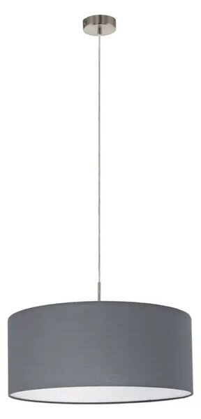 VISILICA 1xE27 fi530 NIKL/MAT, TEKSTIL SIVA PASTERI 31577