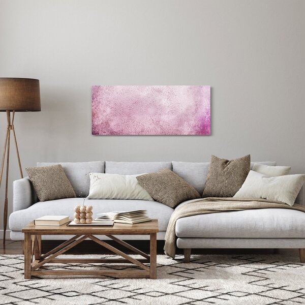 Slika - Mandala u ružičastom zidu (120x50 cm)