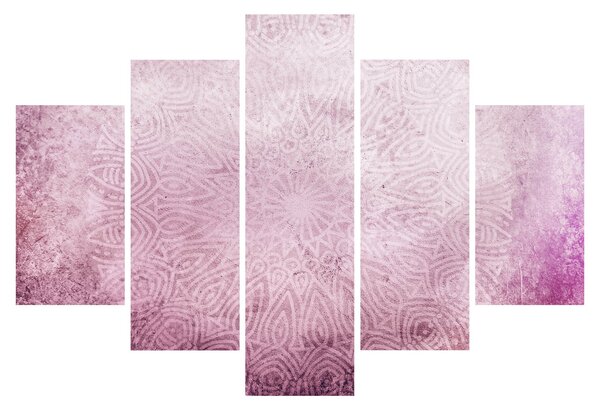 Slika - Mandala u ružičastom zidu (150x105 cm)
