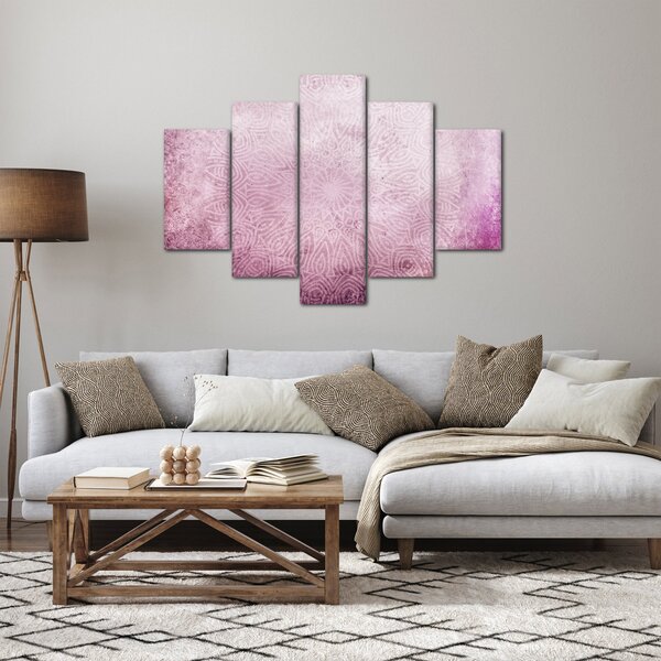 Slika - Mandala u ružičastom zidu (150x105 cm)