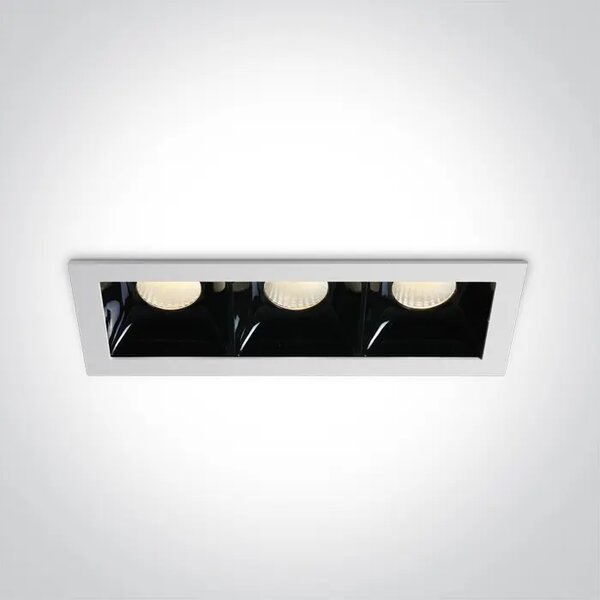 UGRADBENA SVJETILJKA LED/3×6,5W/3000K/3×550lm/36°/350mA IP20 BIJELA DM50307B/W/W