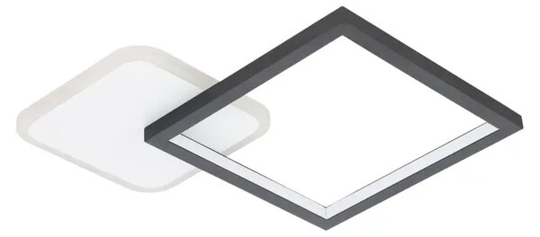PLAFONJERA 1xLED 15W, SA DALJINSKIM, CRNO/BIJELA GAFARES 900422
