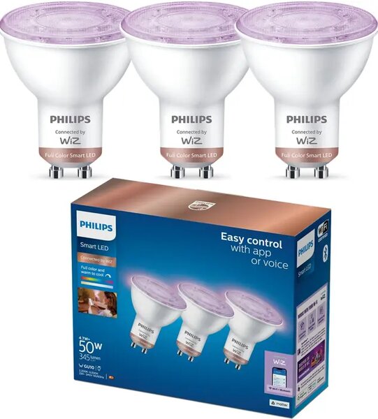 PHILIPS SMART ŽARULJA WFB 50W GU10 922-65 RGB 3CT/6 8720169210356