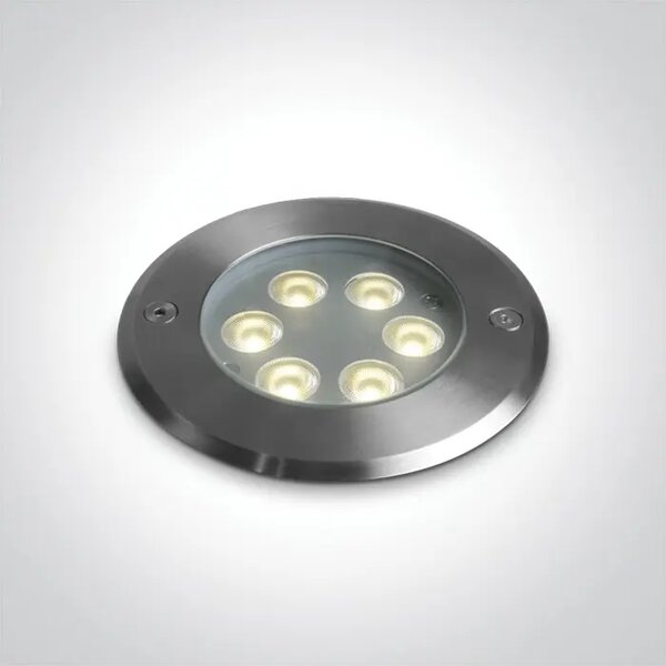 UGRADBENA PODNA LED SVJETILJKA IP67 6x1W WW 24V DC DM69076B/W