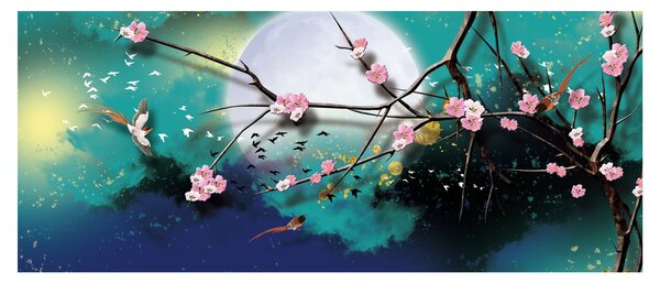 Slika - Drvo, grafika (120x50 cm)