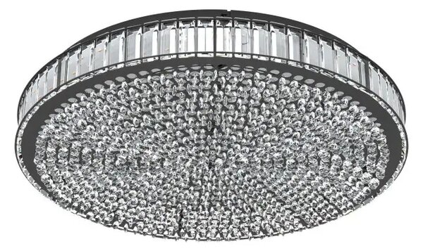 PLAFONJERA 1xLED 43,5W, 4780lm, PROM 605, CRNA/KRISTAL BALPARDA 390249