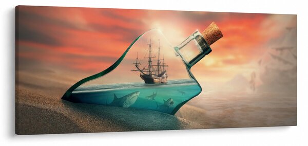 Slika - Život u boci (120x50 cm)