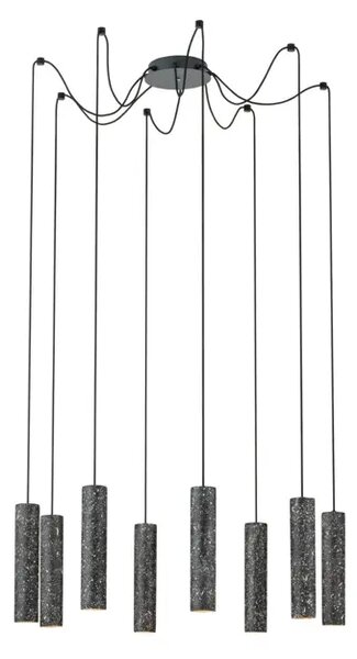 VISILICA/8, GU10, 8X4,5W, PROM 185, ANTRACIT/CRNO/BIJELA MENTALONA 39824