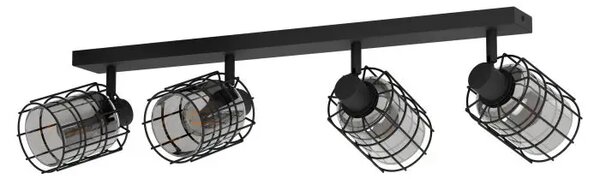 REFLEKTOR 4xE27 CRNA/CRNO PROZIRNO STAKLO CONSACA 99713