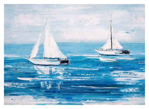 Slika - Slikane jahte na moru (70x50 cm)