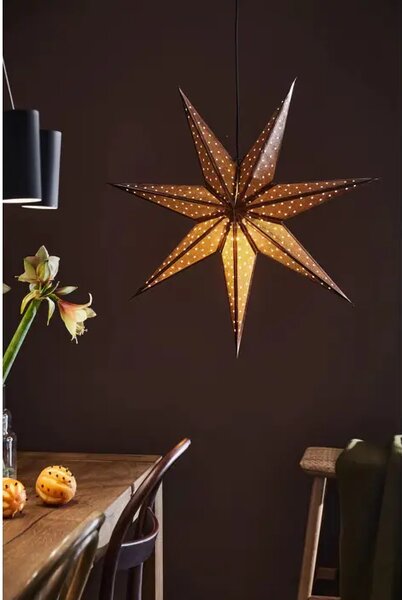 GLITTER VISILICA ZVIJEZDA 75cm BOJA BRONCE 1x25W/E14/2,0m MA705792