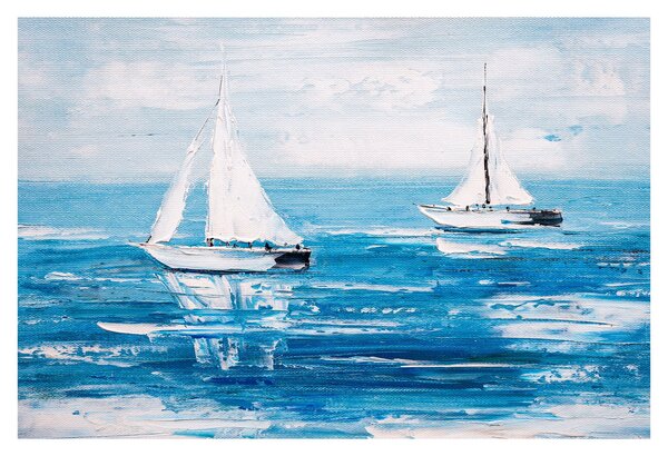 Slika - Slikane jahte na moru (90x60 cm)