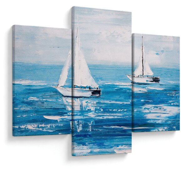 Slika - Slikane jahte na moru (90x60 cm)