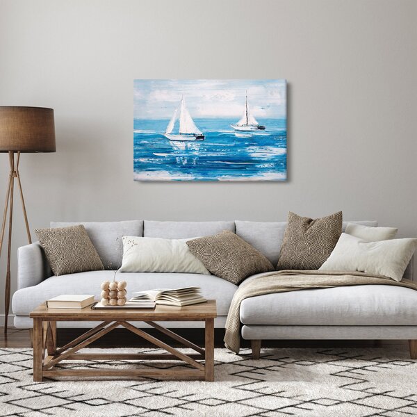 Slika - Slikane jahte na moru (90x60 cm)