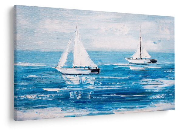 Slika - Slikane jahte na moru (90x60 cm)