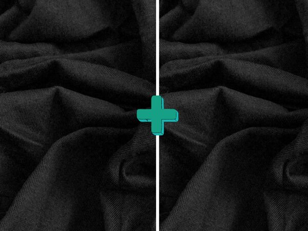 2x plahta jersey EXCLUSIVE 90x200 cm crna