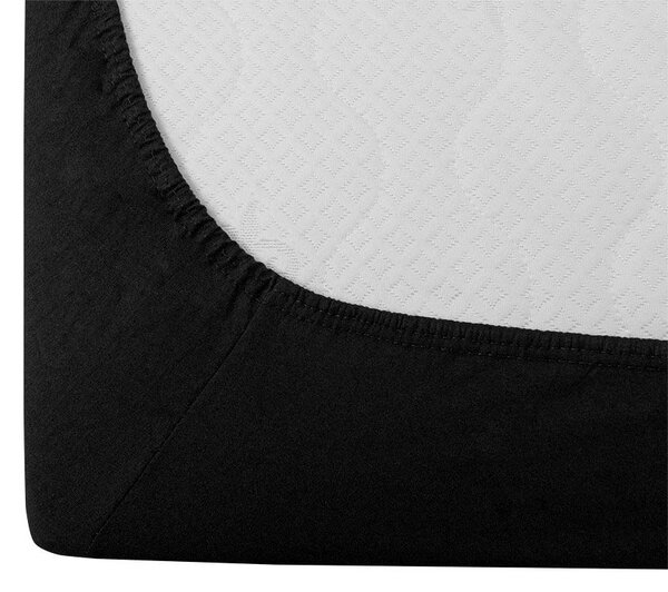 2x plahta jersey EXCLUSIVE 90x200 cm crna