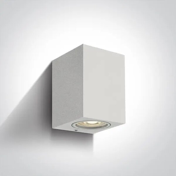 ZIDNA SVJETILJKA GU10/7W IP65 BIJELA 100x77x77mm DM67426/W