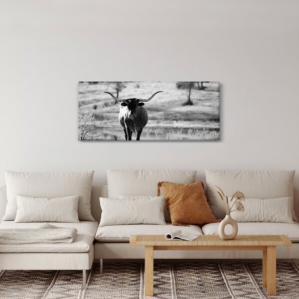 Slika - Krava, crno-bijela (120x50 cm)