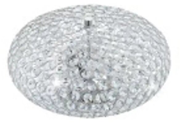 PLAFONJERA 1xE27 fi350 , KROM/KRISTAL CLEMENTE 95284