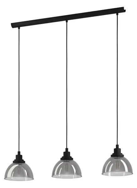 VISILICA 3xE27 D-905, CRNA/CRNO STAKLO BELESER 98384