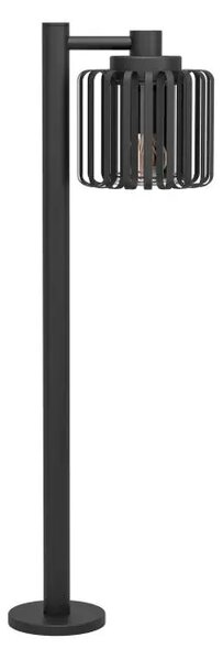 VANJSKA STAJAĆA LAMPA 1xE27 V-845, IP65, CRNA/PROZIRNA SELINUS 900684