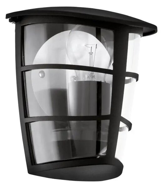 VANJSKA ZIDNA LAMPA 1xE27 CRNA, ALORIA 93407