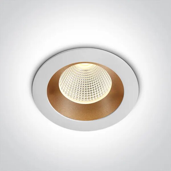 BIJELA/STARO ZLATNA UGRADBENA SVJETILJKA LED 3W WW 350mA DARK LIGHT DM10103E/W/BS/W