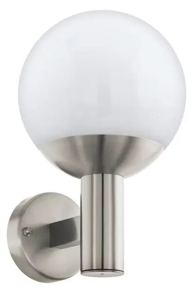 VANJSKA ZIDNA LAMPA 1xE27 9W INKLUZIV, RBG-BIJELA, IP44, ČELIK/BIJELA, NISIA-Z 900265
