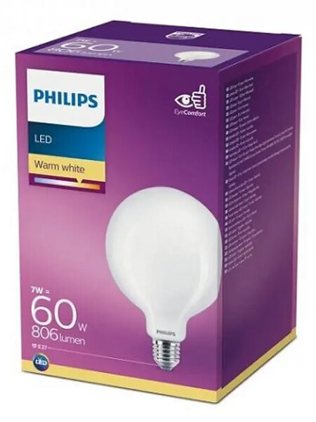 LED CLASSIC ŽARULJA PHILIPS 60W E27 WW G120 FR ND SRT4 8718699648176