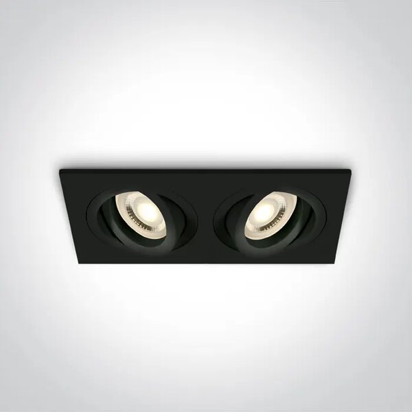 UGRADBENA SVJETILJKA 2×GU10/50W/MR16/230V IP20 CRNA DM51205ABG/B