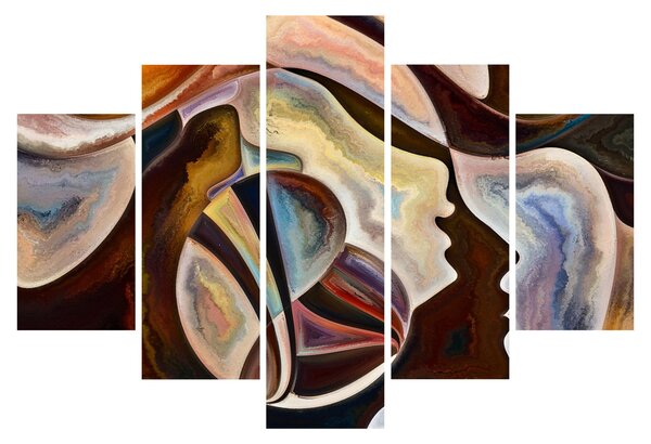 Slika - Apstrakcija glava (150x105 cm)