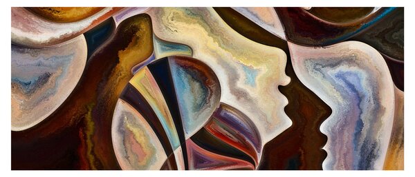Slika - Apstrakcija glava (120x50 cm)