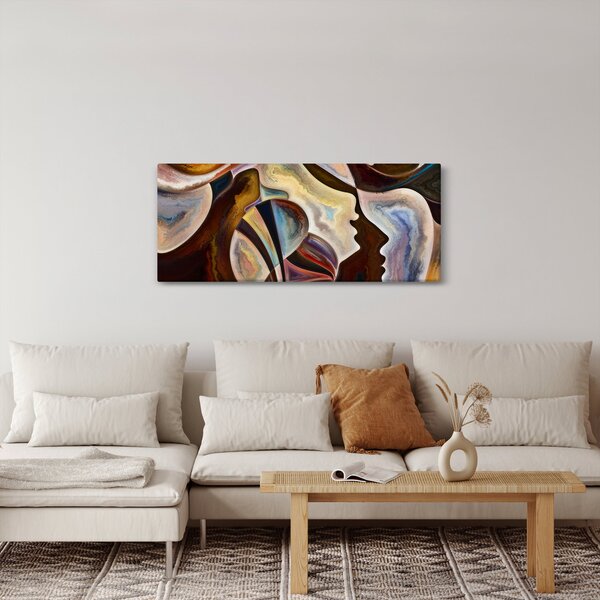 Slika - Apstrakcija glava (120x50 cm)