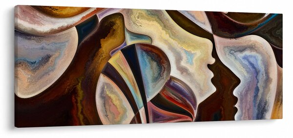 Slika - Apstrakcija glava (120x50 cm)