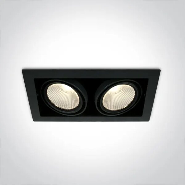 UGRADBENA SVJETILJKA / LED / 2x30W / 2x2600lm / 3000K / CRNA DM51230/B/W