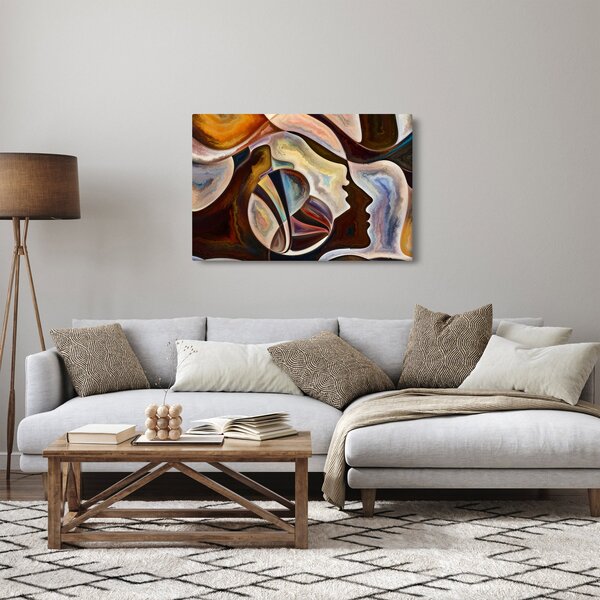 Slika - Apstrakcija glava (90x60 cm)