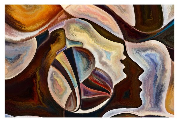 Slika - Apstrakcija glava (90x60 cm)