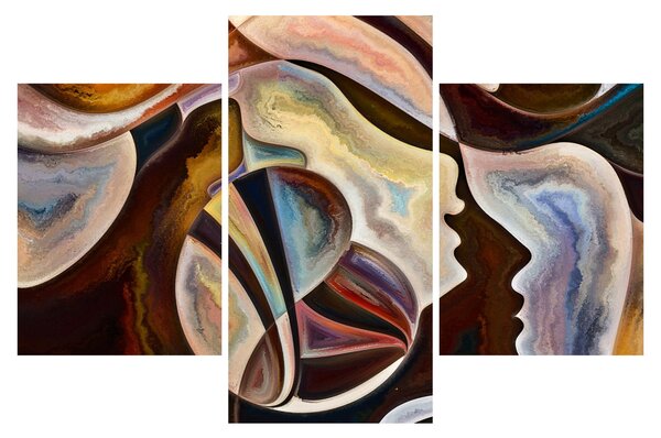 Slika - Apstrakcija glava (90x60 cm)