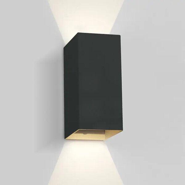 ZIDNA SVJETILJKA LED 2x3W/2x200lm/3000K IP54/CRNA DM67398A/B/W