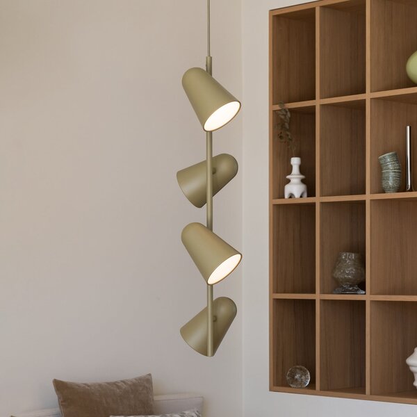 IT´S ABOUT ROMI Radi se o visećoj lampi Romi Salamanca, maslinasto zelene boje, duljine 80 cm., prigušiva, Zelena, Dnevni boravak/blagovaonica, Metal