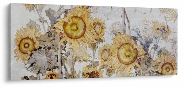 Slika - Suncokret u zidu (120x50 cm)