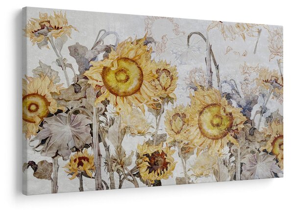 Slika - Suncokret u zidu (90x60 cm)