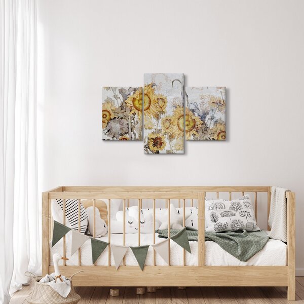 Slika - Suncokret u zidu (90x60 cm)
