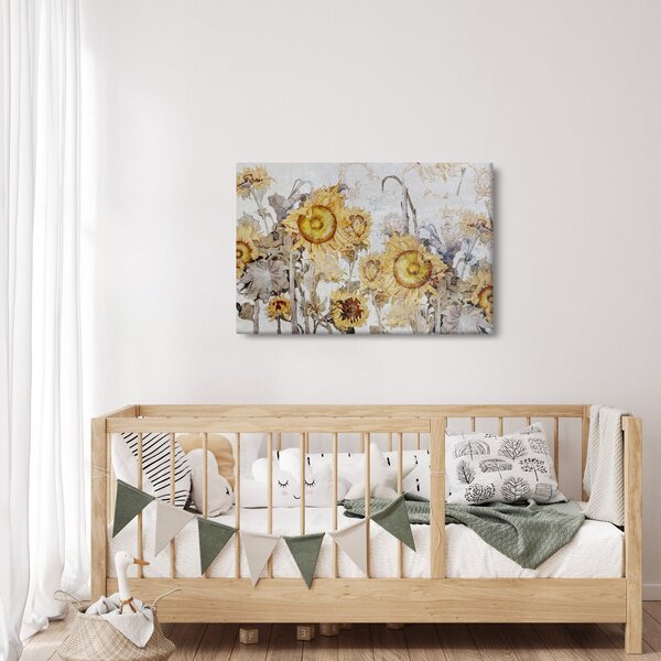 Slika - Suncokret u zidu (90x60 cm)