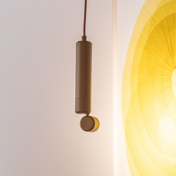 IT´S ABOUT ROMI Radi se o Milan LED visećoj lampi, smeđa, Ø 6 cm, metal, Smeđa / hrđa, Dnevni boravak/blagovaonica, Aluminij